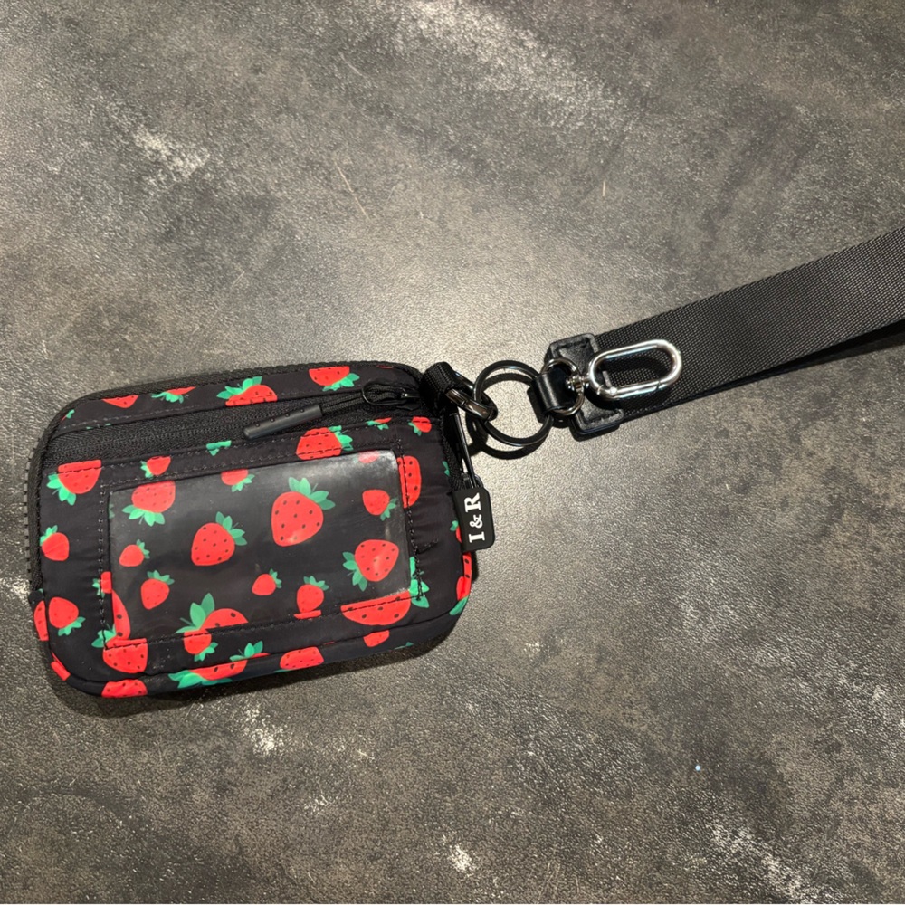 COPY - Black Strawberry Print Wallet
